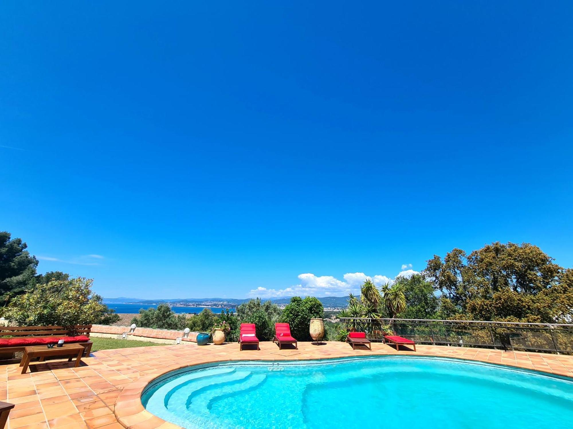 Villa M, Chambres D'Hotes, Vue Mer, Sauna, Piscine A Six-Fours 锡富尔勒普拉日 外观 照片